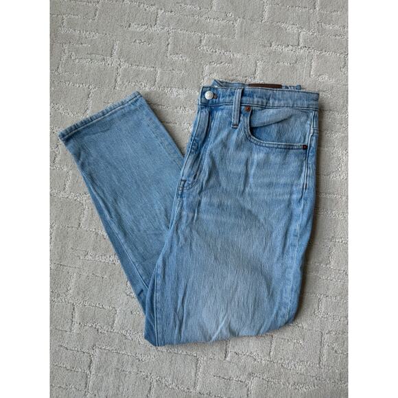 Madewell High Rise Slim Crop Boy Jean Denim Pants Stretch - Picture 10 of 11
